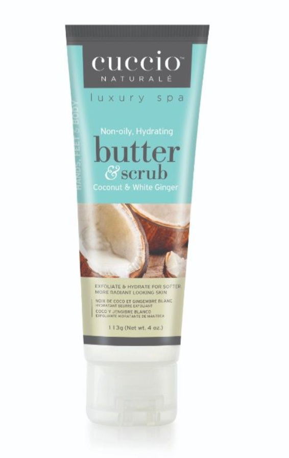 Cuccio Coconut & White Ginger Body Scrub 113g